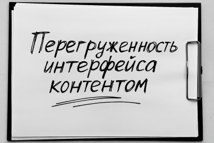 Перегруженность интерфейса контентом